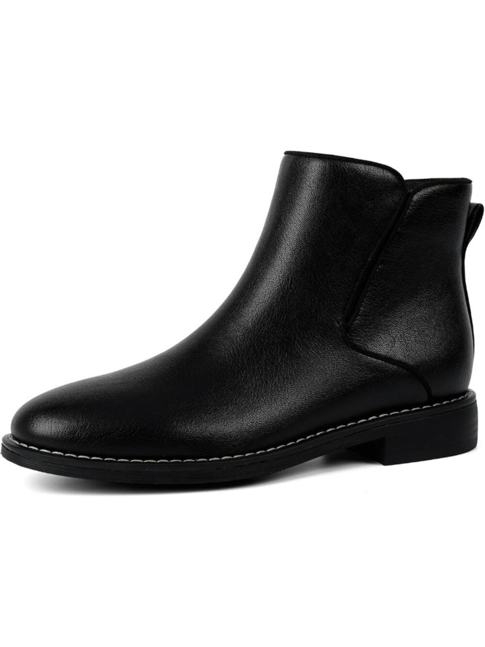 Stylish Low Heel Ankle Boots for Women | Rounded Toe & Side Zipper Design